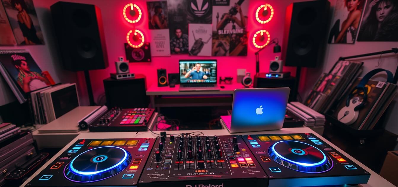 espacio de trabajo DJ