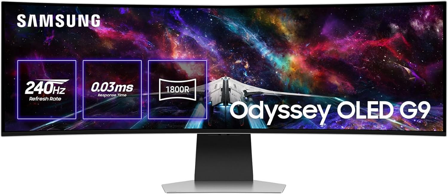 Monitor gaming Samsung LS49CG954SUXEN de 49 pulgadas, súper ultrawide.